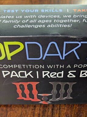 Popdarts Pro Pack - Red & Black Set with Mesh Bag & Wiggle Target - Open Box